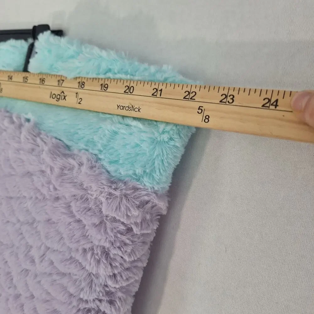 AUTHENTIC KIDS Mermaid Tail Preschool Nap Blanket Sleeping Bag Purple Fuzzy Cozy